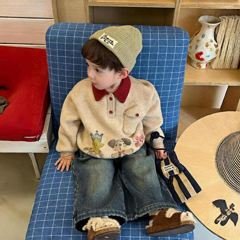 Winter Clothing 1 Year Old - Gruby, ciepły sweter chłopięcy, nowy dziecięcy