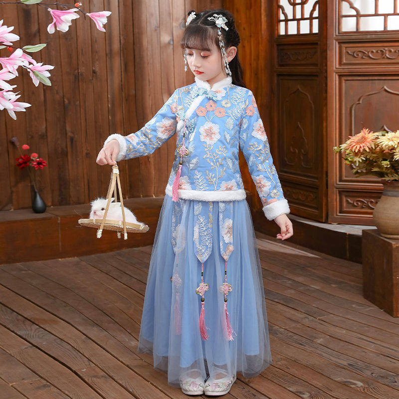 Winter Clothing For Babies - 2024 dzieci jesień zima Hanfu dziewczynka