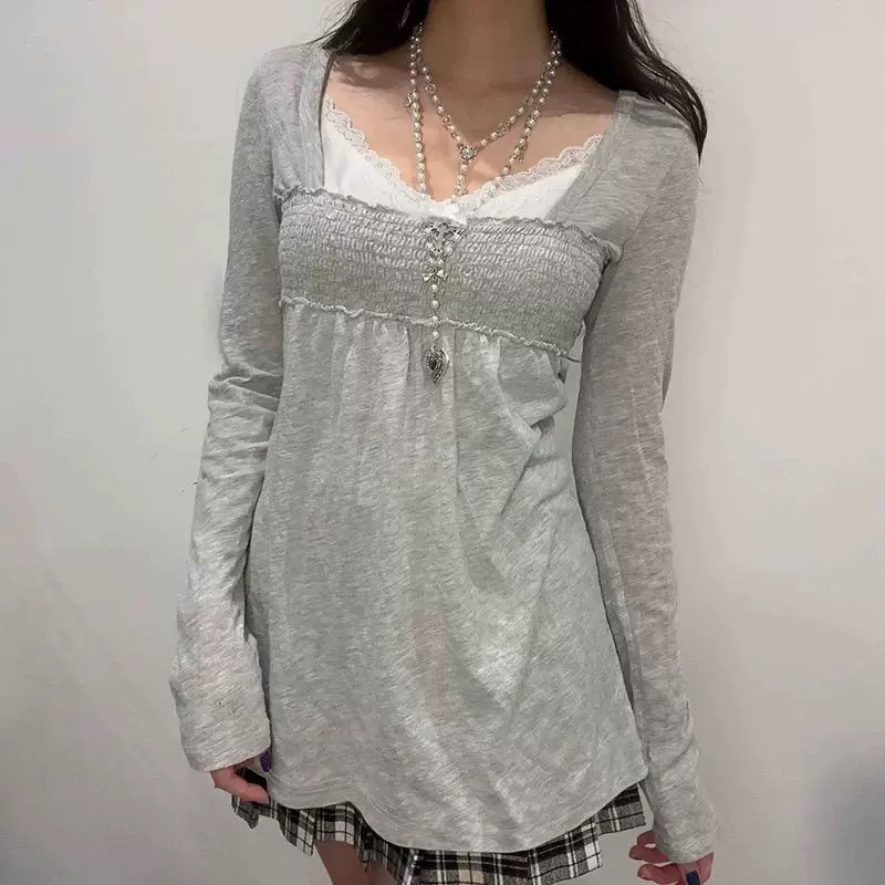 Winter Clothing Aesthetic - Damska koszulka w stylu retro, z