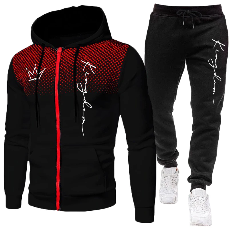 Winter Clothing Essentials - Męski dres z kurtką, casualowy, w
