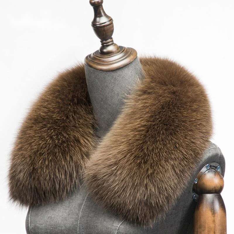 Winter Clothing Essentials - Zimowy szalik z naturalnego futra lisa