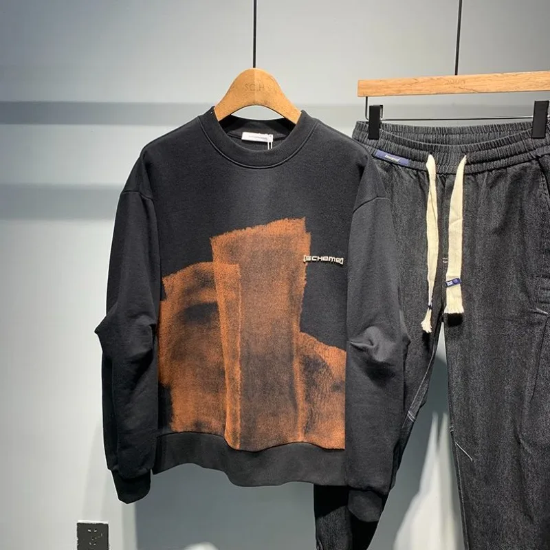 Winter Clothing Aesthetic - Odzież męska czarna bluza z kapturem