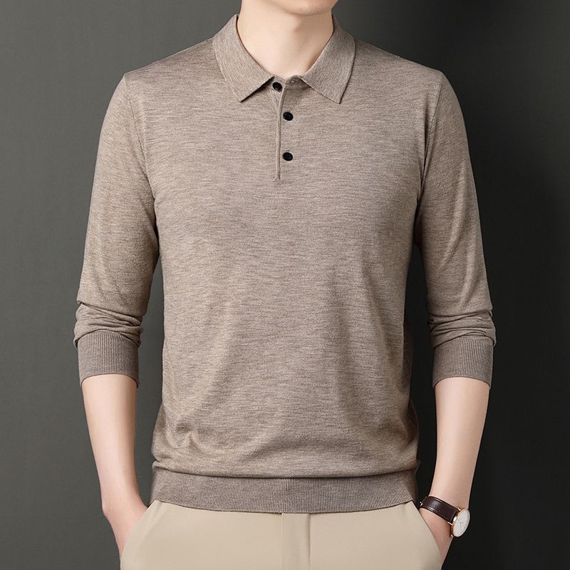 Quality Winter Clothing Brand - Męska koszulka polo z długim rękawem,