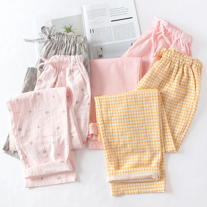 Winter Clothing Layers - Spodnie do spania bawełniane dwuwarstwowe z