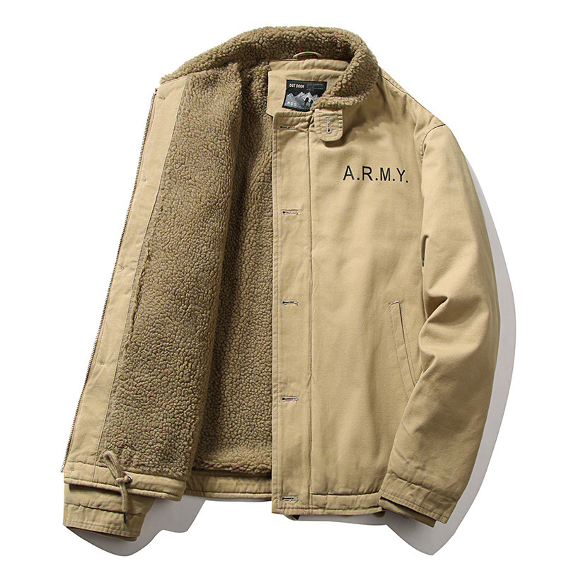 Quality Winter Clothing Bomber Jacket - Męskie polarowe kurtki zimowe ciepłe płaszcze