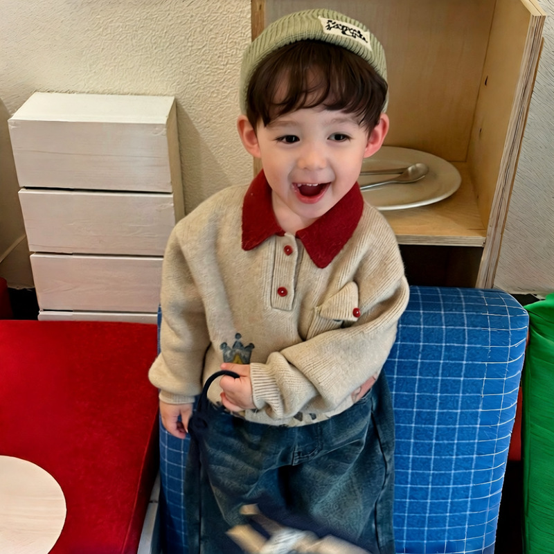 Gruby, ciepły sweter chłopięcy – Winter Clothing 1 Year Old recenzja i cena