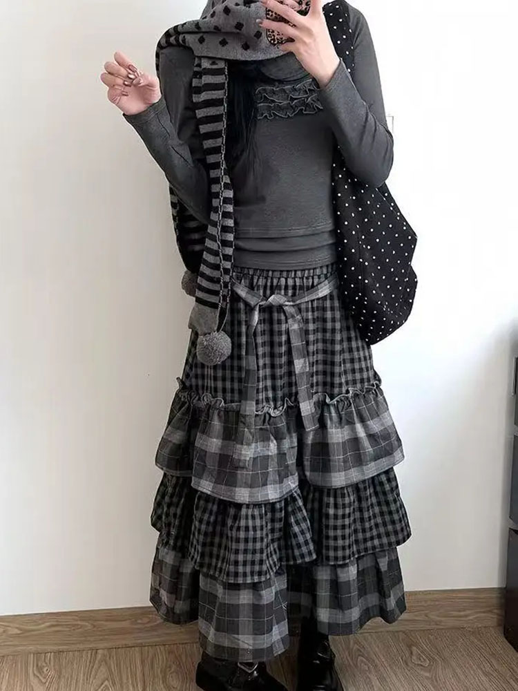 Japońska Spódnica w Stylu Vint – Winter Clothing Aesthetic recenzja i cena