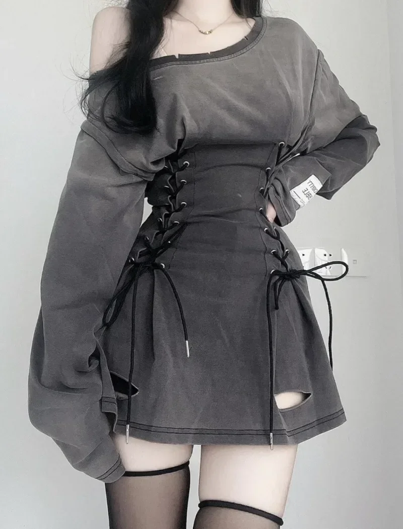 Fairycore Grunge gorset sukien – Winter Clothing Aesthetic recenzja i cena