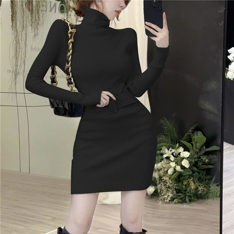 Sukienki bodycon z golfem, kró – Winter Clothing On Sale recenzja i cena