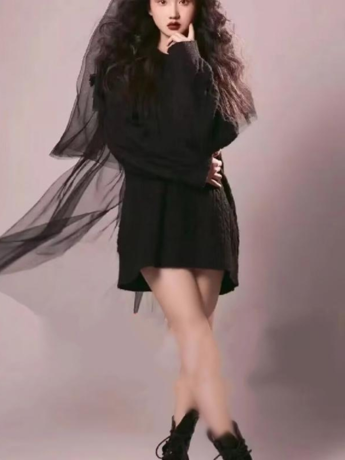 Nowa Moda Czarny Sweter Studio – Winter Clothing Photo recenzja i cena