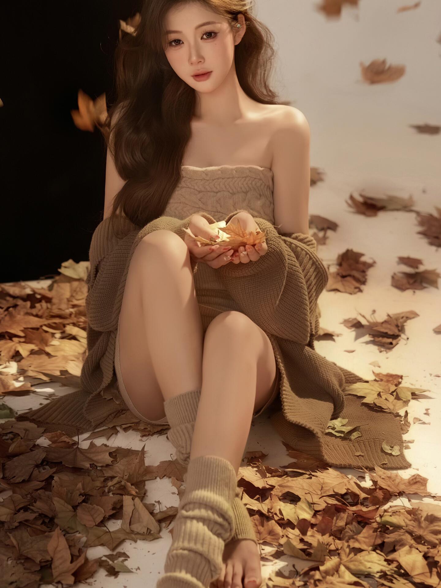 Jesienno-zimowy brązowy dziani – Winter Clothing Photo recenzja i cena