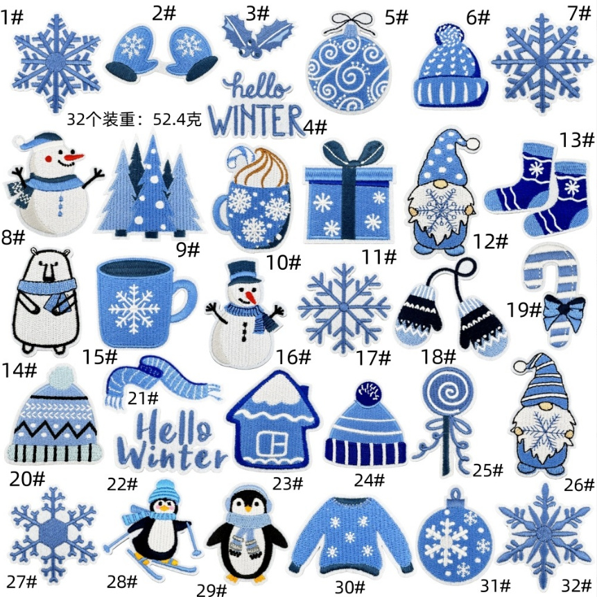 10-częściowe haftowane naszywk – Winter Clothing Pictures recenzja i cena